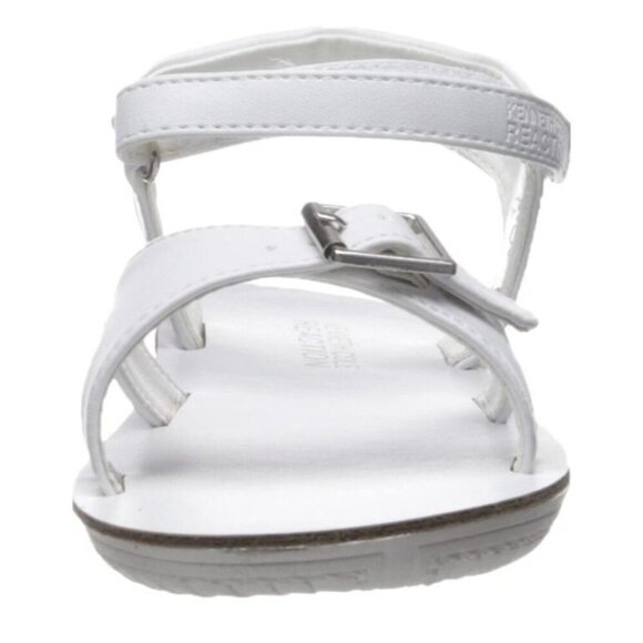 Kenneth Cole Reaction Girls Toddler Little Kid Age 4-5 Ankle Strap Sandal White - Picture 5 of 7